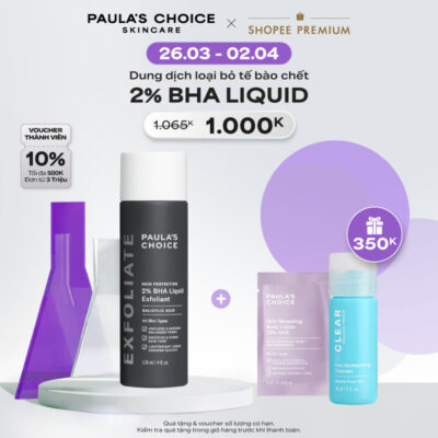 Dung dịch loại bỏ tế bào chết giảm mụn Paula's Choice Skin Perfecting 2% BHA Liquid Exfoliant 118ml 2010