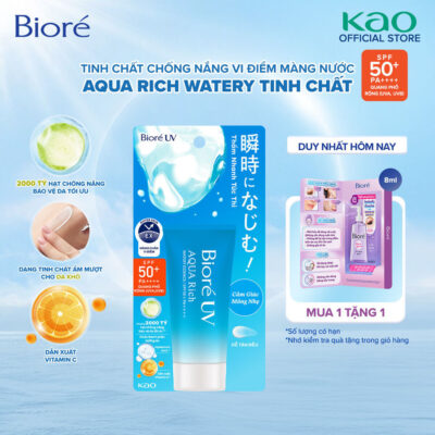 [PHIÊN BẢN CẢI TIẾN] Essence Chống Nắng Màng Nước Dưỡng Ẩm Biore UV Aqua Rich Watery SPF50+/PA++++ 50g