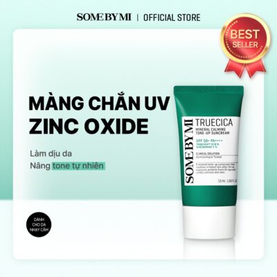 [SOME BY MI] Kem chống nắng nâng tone da rau má Truecica Mineral Calming Tone-up SPF50 + PA + + + +, 50ml