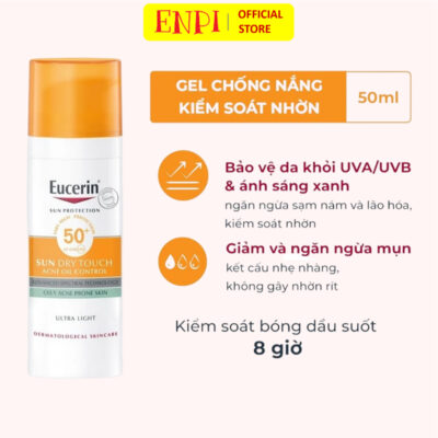 Kem chống nắng kiểm soát dầu Eucerin Oil Control Dry Touch Sun Gel-Creme SPF50+