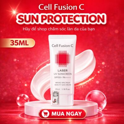 Kem Chống Nắng Cell Fusion C Sunscreen 100 SPF50+ PA++++ 35ml Giúp Nâng Tone, Cấp Ẩm